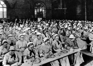 Workhouse women eating Poplar c1900