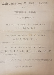 Charity and Music Victoria Hall programme